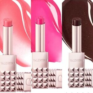 NEW! Valentino Lipstick Set of 3- Pink and Brown Shades